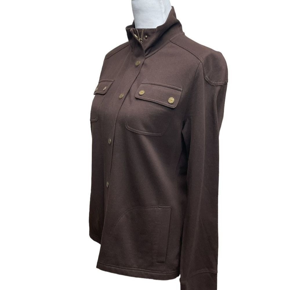 Lauren Ralph Lauren Montecito Jacket Women's Medium Brown Cotton Military Size M - Picture 3 of 11
